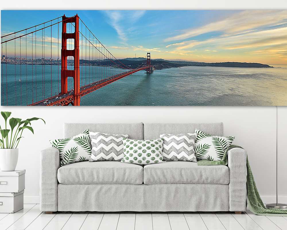 Golden Gate híd (többrészes kép) - vászonkép, falikép otthonra és irodába