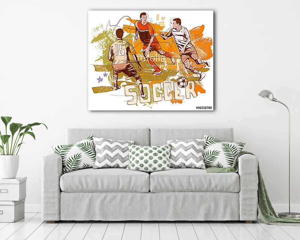 Futball jelenet (bögre) - vászonkép, falikép otthonra és irodába