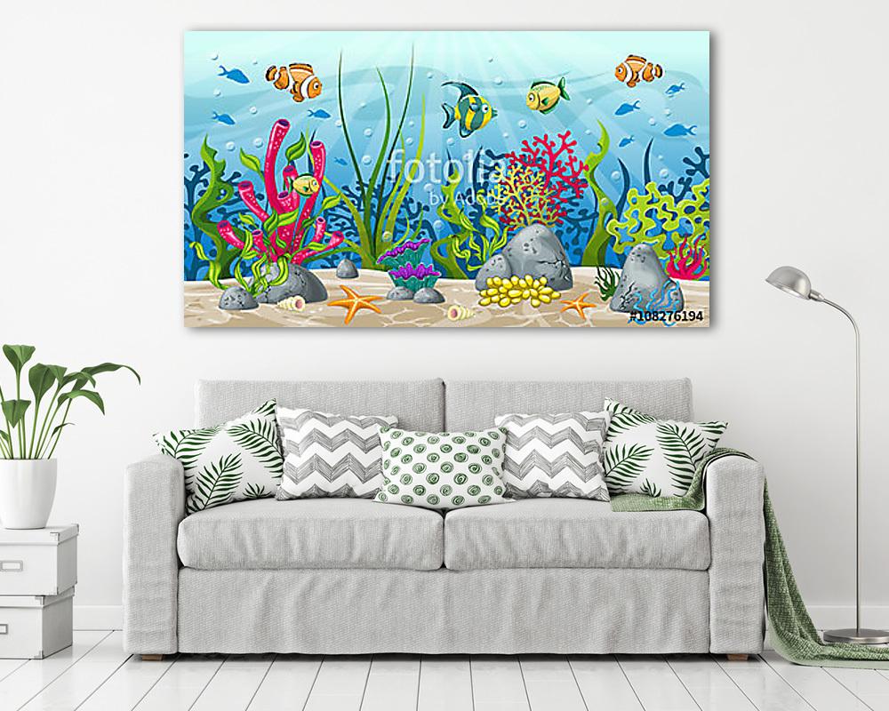 Vízalatti világ  (vászonkép) - vászonkép, falikép otthonra és irodába