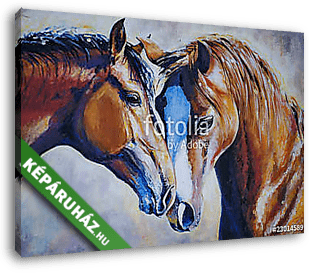 Ló pár (akvarell) - vászonkép 3D látványterv
