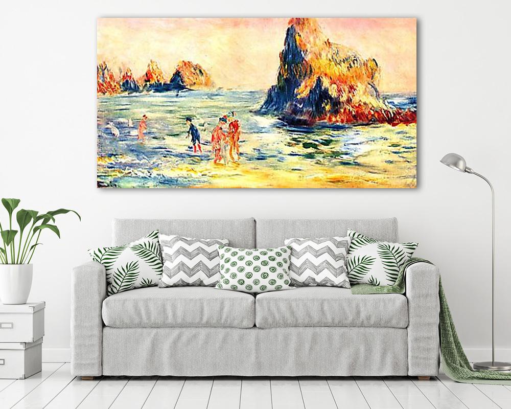 Kősziklák Guerney-nél - vászonkép, falikép vásárlás Kősziklák Guerney-nél (többrészes kép) - vászonkép, falikép otthonra és irodába