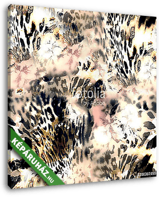 leopard  texture ,fabric print seamless - vászonkép 3D látványterv