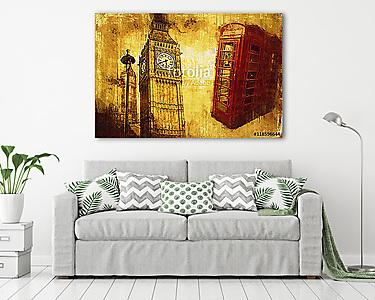 London oil art illustration (vászonkép) - vászonkép, falikép otthonra és irodába