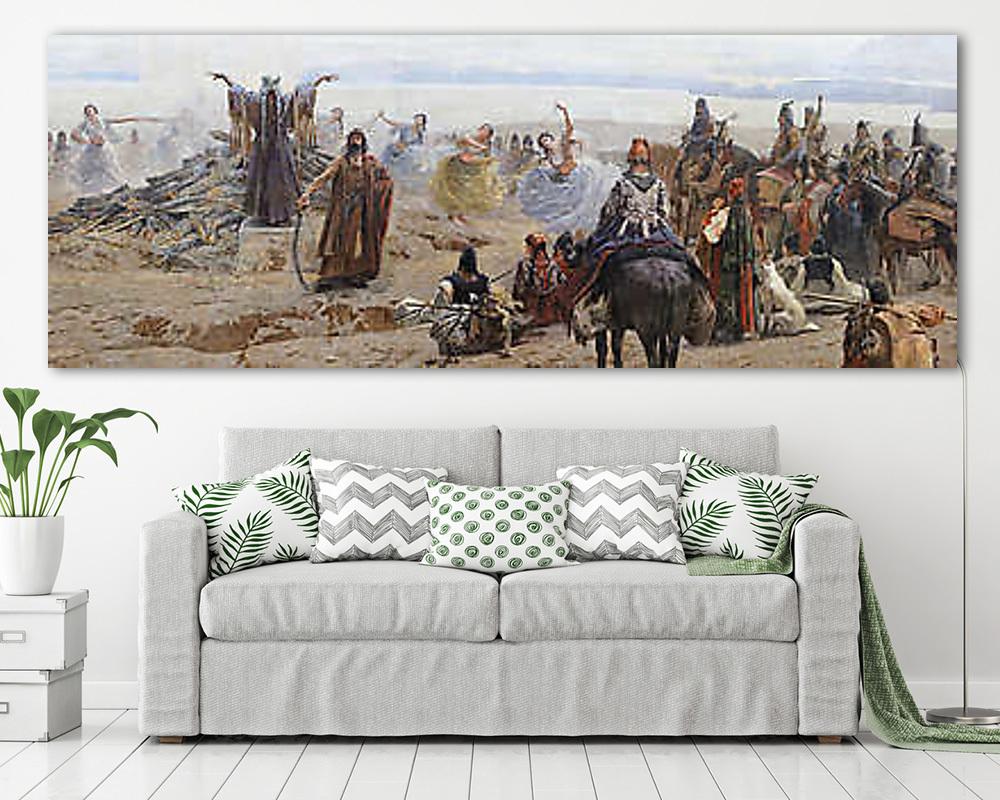 A táltos imája az oltár előtt (Magyarok bejövetele, részlet 3.) (fotótapéta) - vászonkép, falikép otthonra és irodába