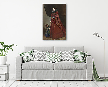 Genovai hölgy gyermekével (vászonkép) - vászonkép, falikép otthonra és irodába