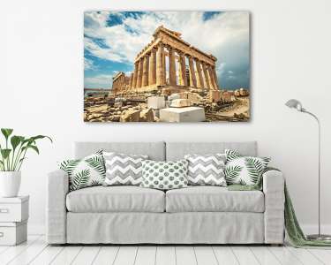 Parthenon, Akropolisz Athénban felhőkkel (vászonkép) - vászonkép, falikép otthonra és irodába