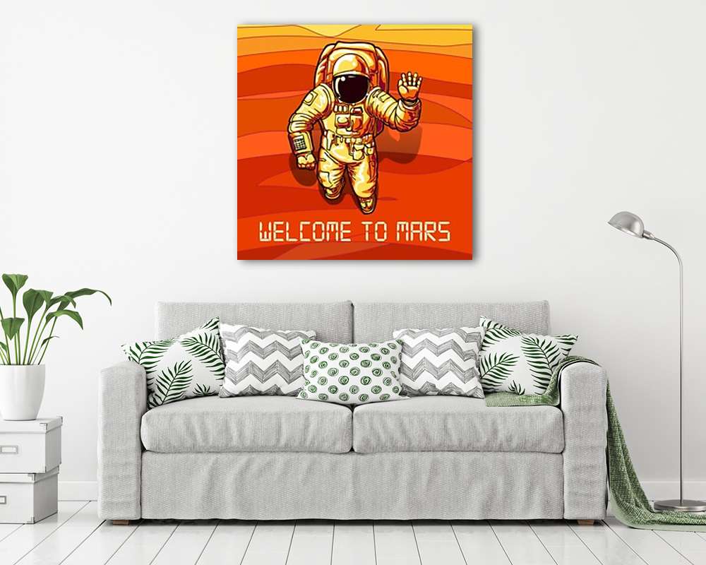 Asztronauta a Marson  (vászonkép) - vászonkép, falikép otthonra és irodába