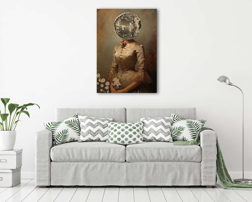 Diszkógömbfej 1. (Barokk & Graffiti) - vászonkép, falikép vásárlás Diszkógömbfej 1. (Barokk & Graffiti) (keretezett kép) - vászonkép, falikép otthonra és irodába