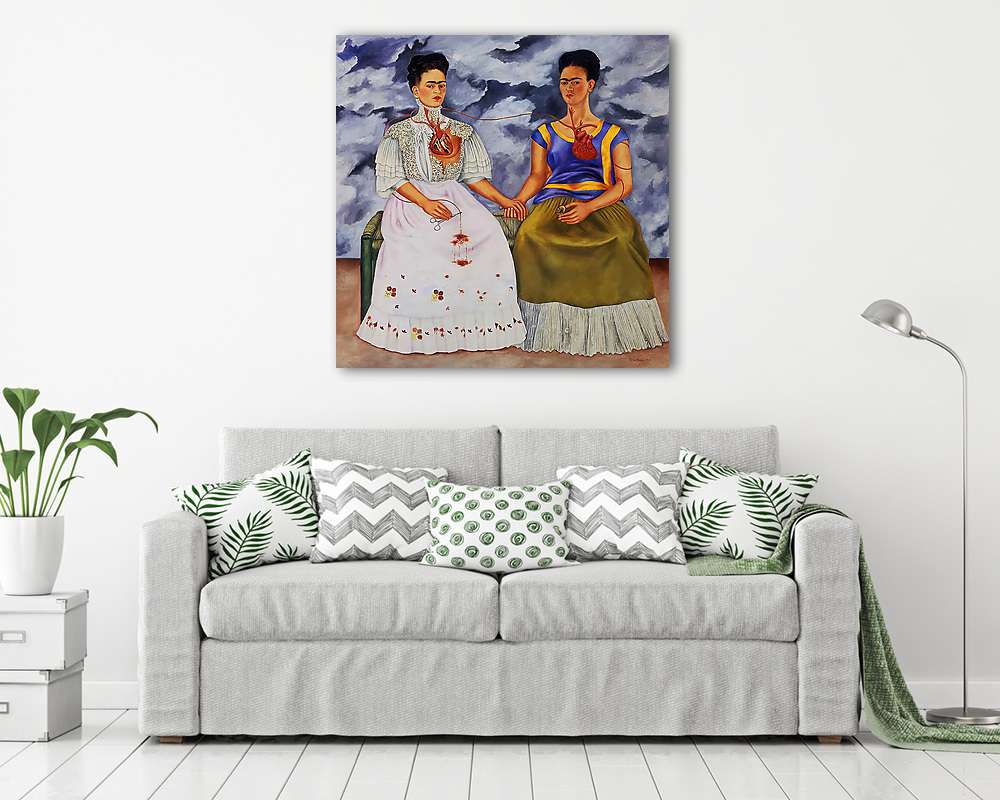 A két Frida (keretezett kép) - vászonkép, falikép otthonra és irodába