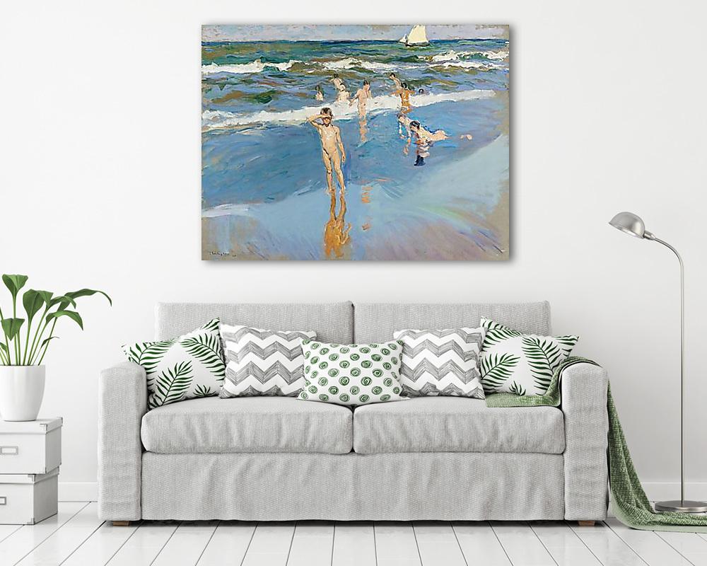 Gyerekek a tengerparton (1909) (poszter) - vászonkép, falikép otthonra és irodába