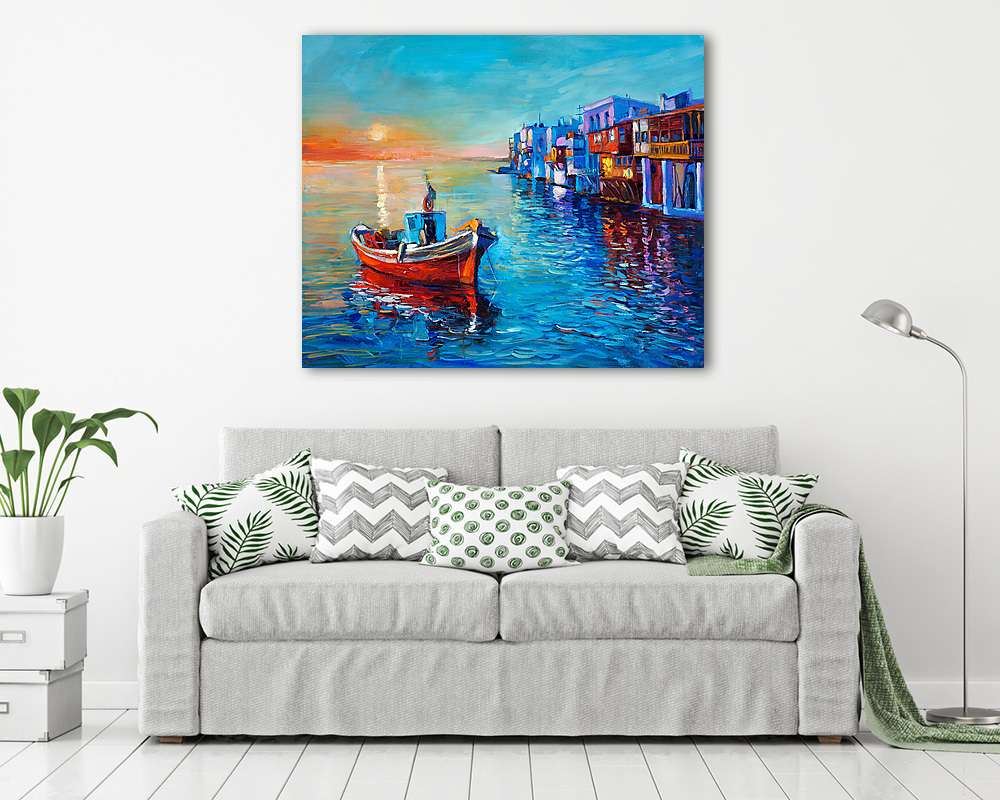 tengerparti város (fotótapéta) - vászonkép, falikép otthonra és irodába