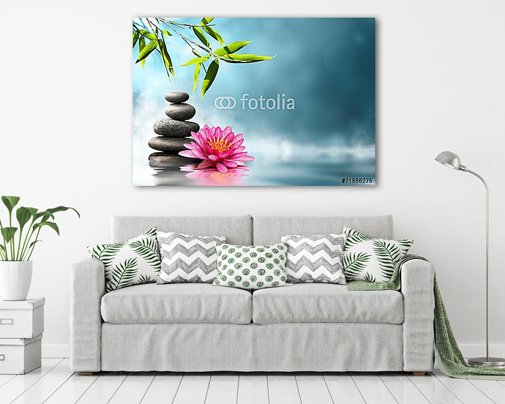 vízimadarak kövekkel és bambuszokkal - vászonkép, falikép vásárlás vízimadarak kövekkel és bambuszokkal (vászonkép) - vászonkép, falikép otthonra és irodába