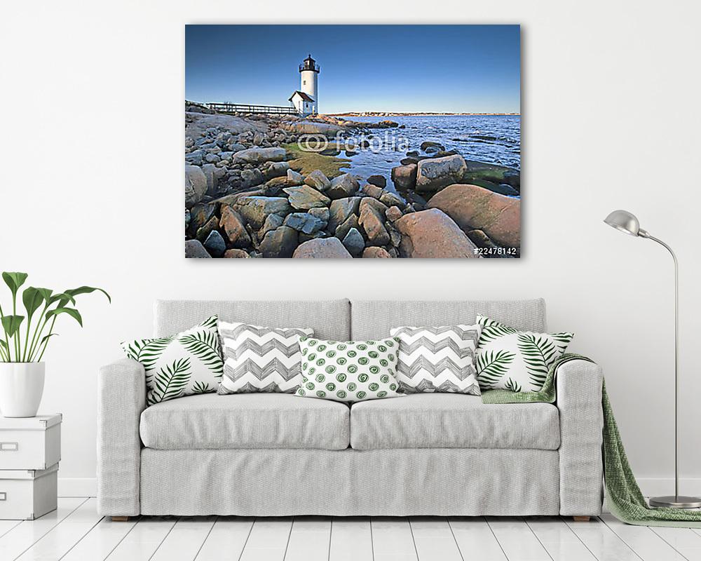 Világítótorony napfelkeltével (bögre) - vászonkép, falikép otthonra és irodába