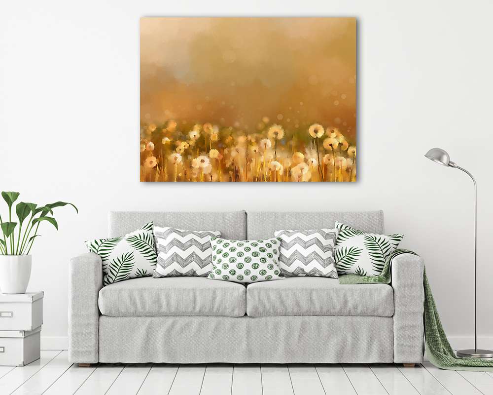 Virágzó pitypangvirág a réteken - vászonkép, falikép vásárlás Virágzó pitypangvirág a réteken (bögre) - vászonkép, falikép otthonra és irodába