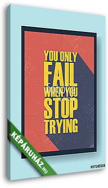 Üzleti motivációs poszter a vintag sikere és kudarca miatt - vászonkép 3D látványterv