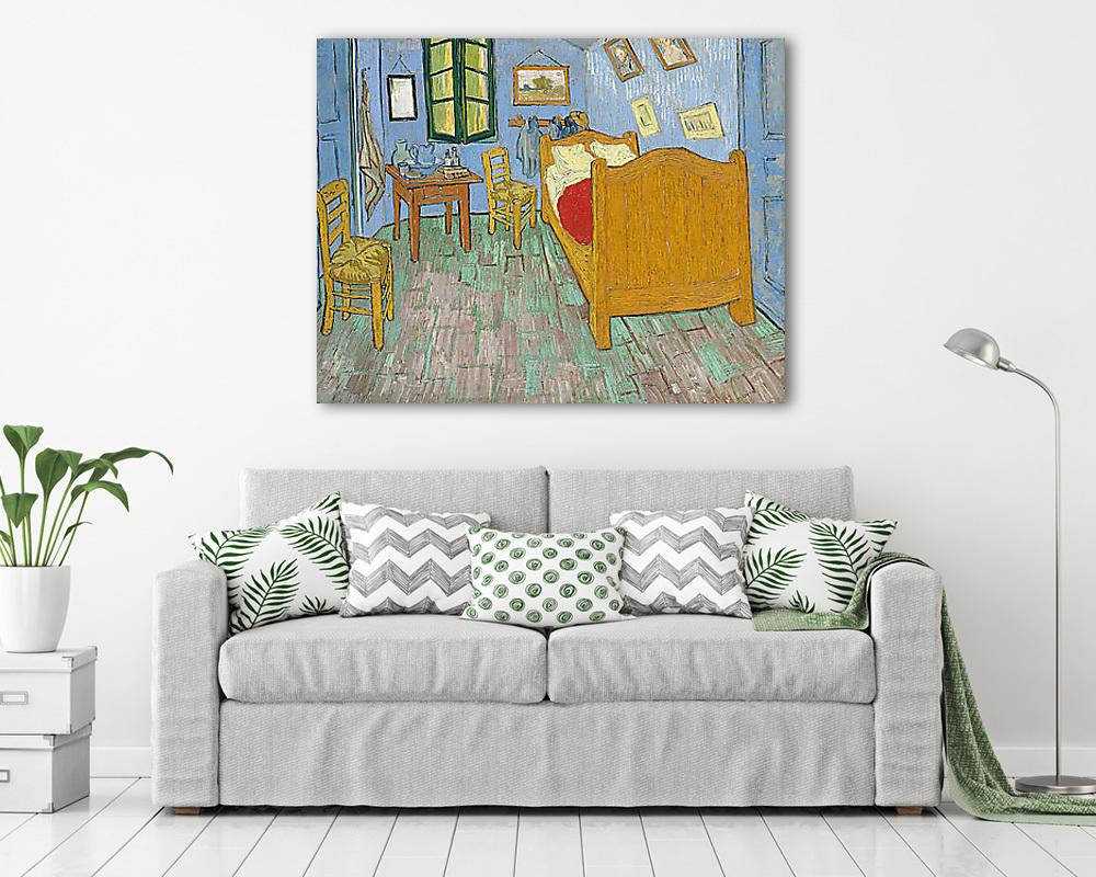 Van Gogh hálószobája Arles-ban - verzió 2. (keretezett kép) - vászonkép, falikép otthonra és irodába