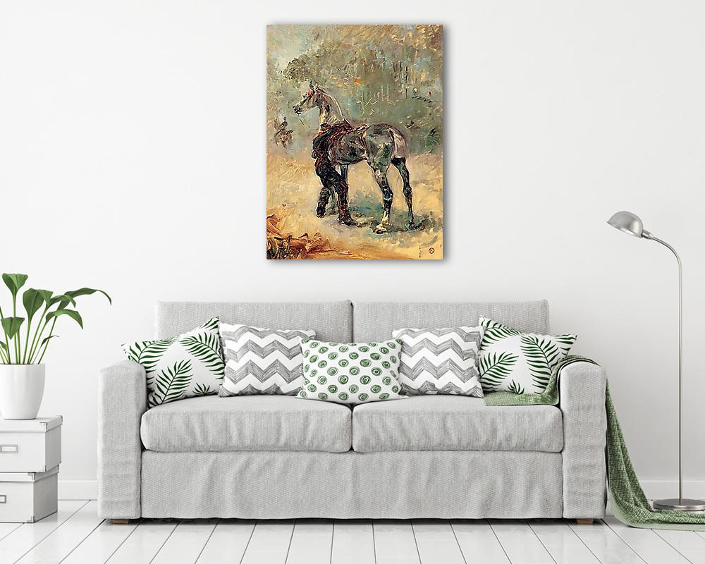 Tüzér és lova (fotótapéta) - vászonkép, falikép otthonra és irodába