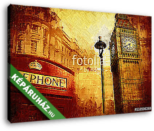 London oil art illustration - vászonkép 3D látványterv