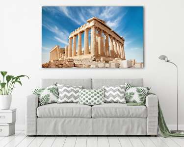 Athéni Akropolisz , Parthenon kék ég előtt (vászonkép) - vászonkép, falikép otthonra és irodába