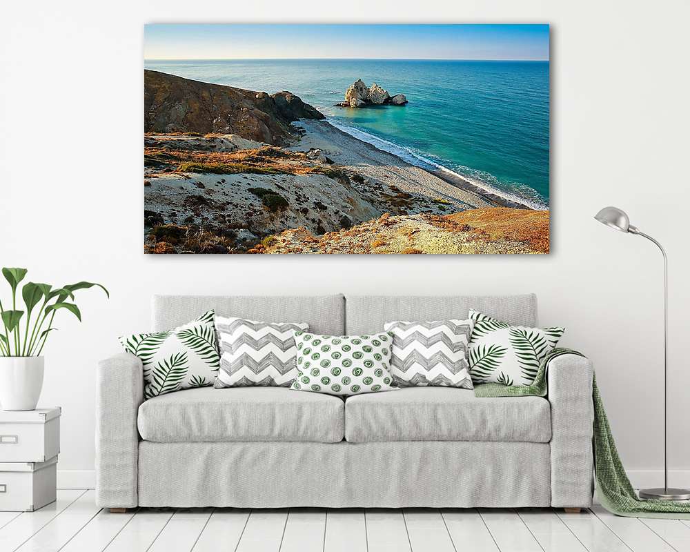 Mediterrán tengerpart (Ciprus)  (fotótapéta) - vászonkép, falikép otthonra és irodába