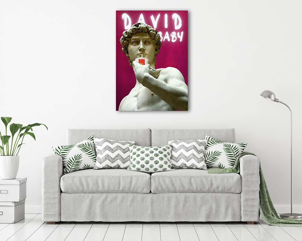 David Baby - Dávid szobor alapján (Barokk & Graffiti) - vászonkép, falikép vásárlás David Baby - Dávid szobor alapján (Barokk & Graffiti) (keretezett kép) - vászonkép, falikép otthonra és irodába