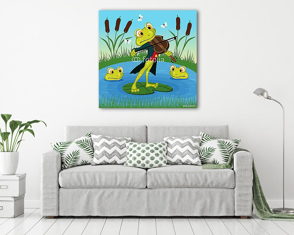 A hegedűs béka (többrészes kép) - vászonkép, falikép otthonra és irodába