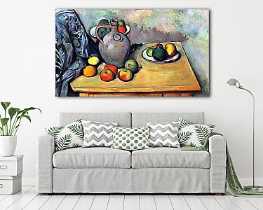 Csendélet korsóval és gyümölcsökkel az asztalon (vászonkép) - vászonkép, falikép otthonra és irodába