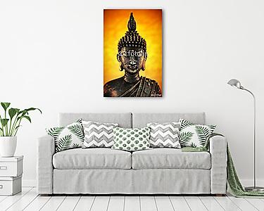Buddhasur szobra világos háttér (vászonkép) - vászonkép, falikép otthonra és irodába