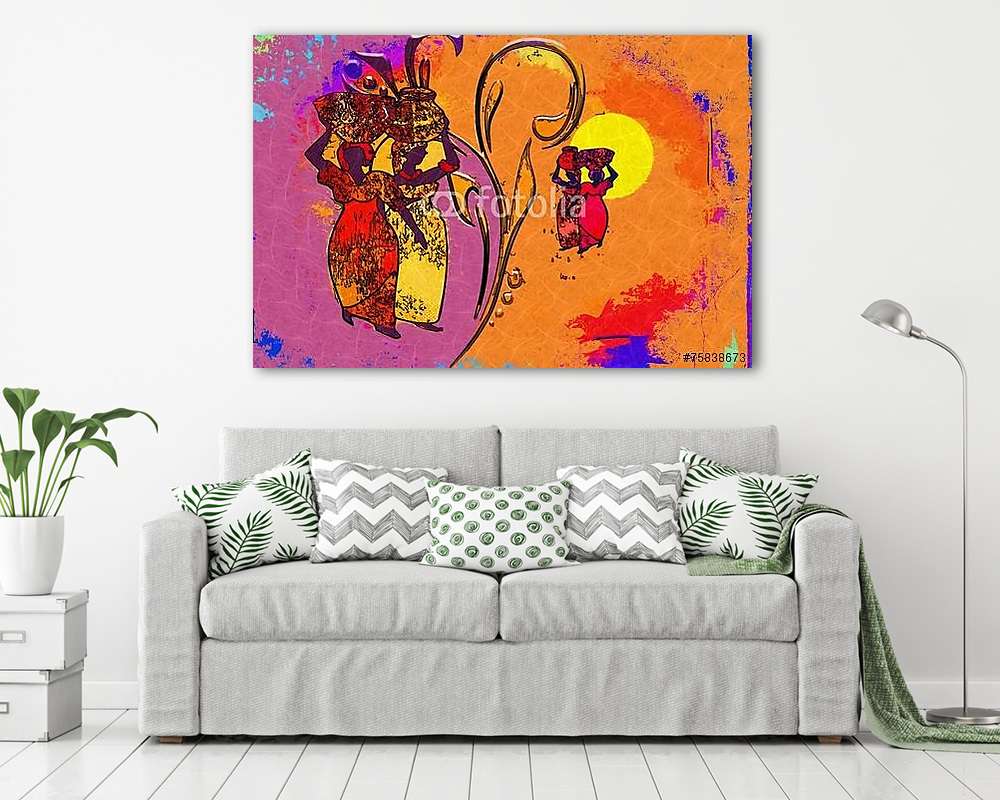 Afrika retro vintage stílusban - vászonkép, falikép vásárlás Afrika retro vintage stílusban (vászonkép) - vászonkép, falikép otthonra és irodába