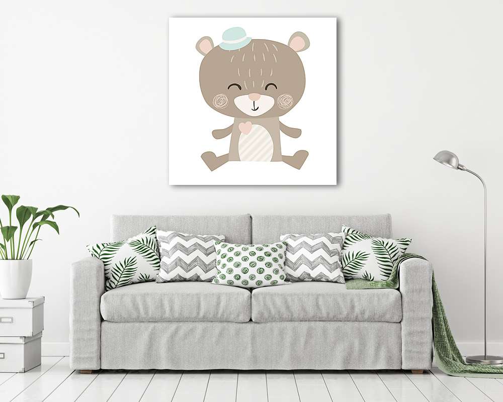 Mackó kalapban - vászonkép, falikép vásárlás Mackó kalapban (vászonkép) - vászonkép, falikép otthonra és irodába