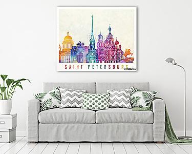 Paris landmarks watercolor poster (vászonkép) - vászonkép, falikép otthonra és irodába