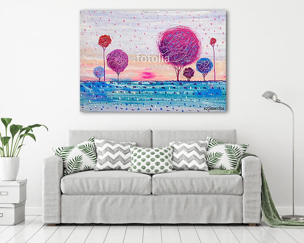 Képzeletbeli fák (olajfestmény reprodukció) - vászonkép, falikép vásárlás Képzeletbeli fák (olajfestmény reprodukció) (fotótapéta) - vászonkép, falikép otthonra és irodába