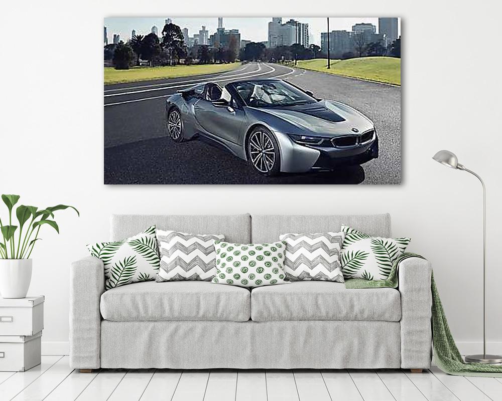 BMW i8 Silver - vászonkép, falikép vásárlás BMW i8 Silver (fotótapéta) - vászonkép, falikép otthonra és irodába