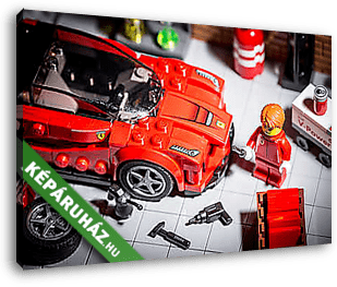LEGO Racer - Ferrari garázs - vászonkép 3D látványterv