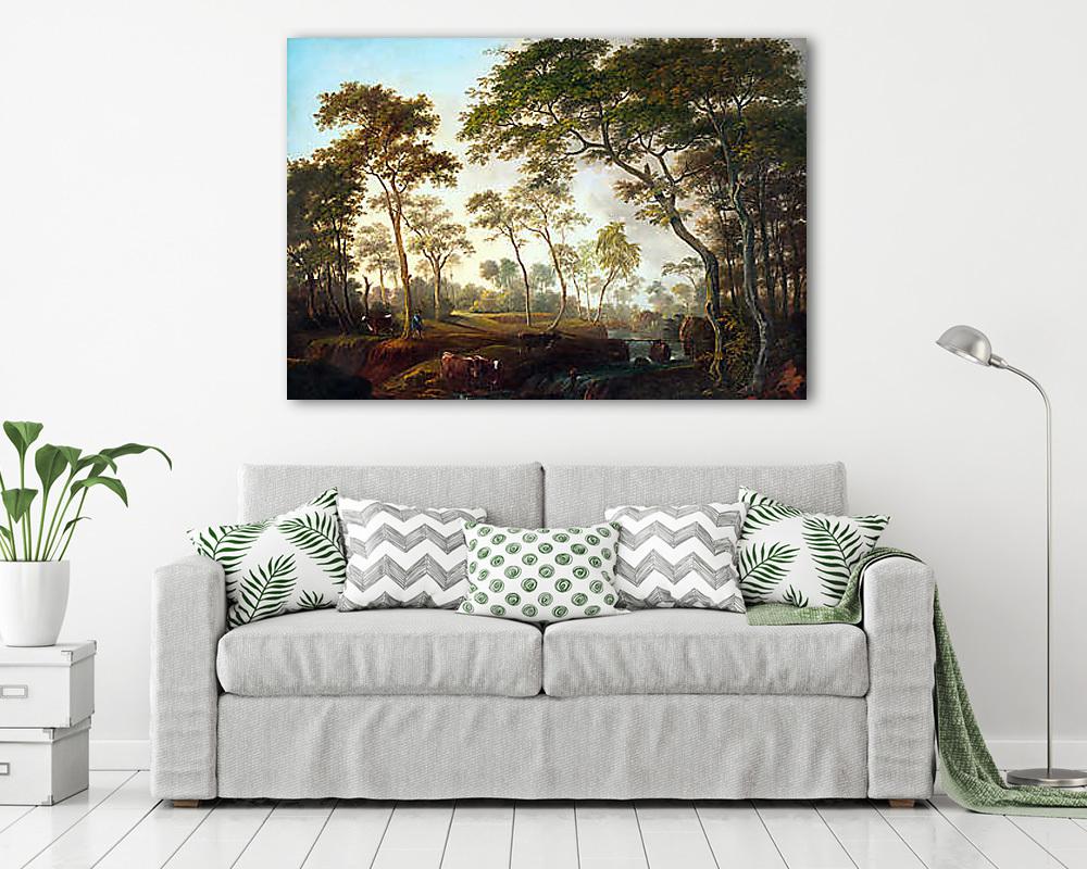 Tájkép fákkal (vászonkép) - vászonkép, falikép otthonra és irodába
