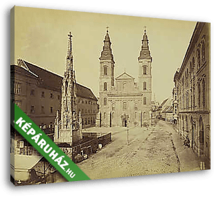 Március 15 (Eskü) tér, Belvárosi Nagyboldogasszony Főplébánia (1880-1890 között) - vászonkép 3D látványterv