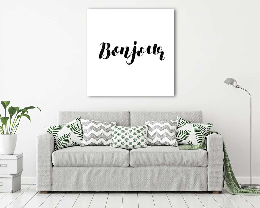 Bonjour - Jó reggelt (többrészes kép) - vászonkép, falikép otthonra és irodába