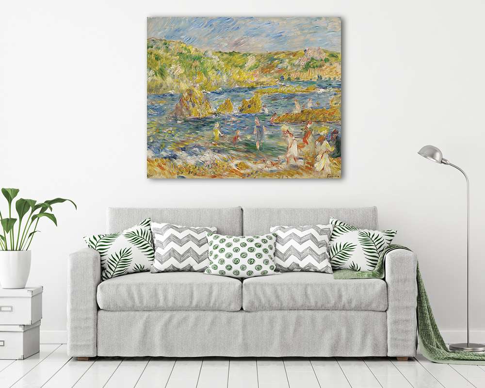 Guernsey sziklái emberekkel - vászonkép, falikép vásárlás Guernsey sziklái emberekkel (vászonkép) - vászonkép, falikép otthonra és irodába