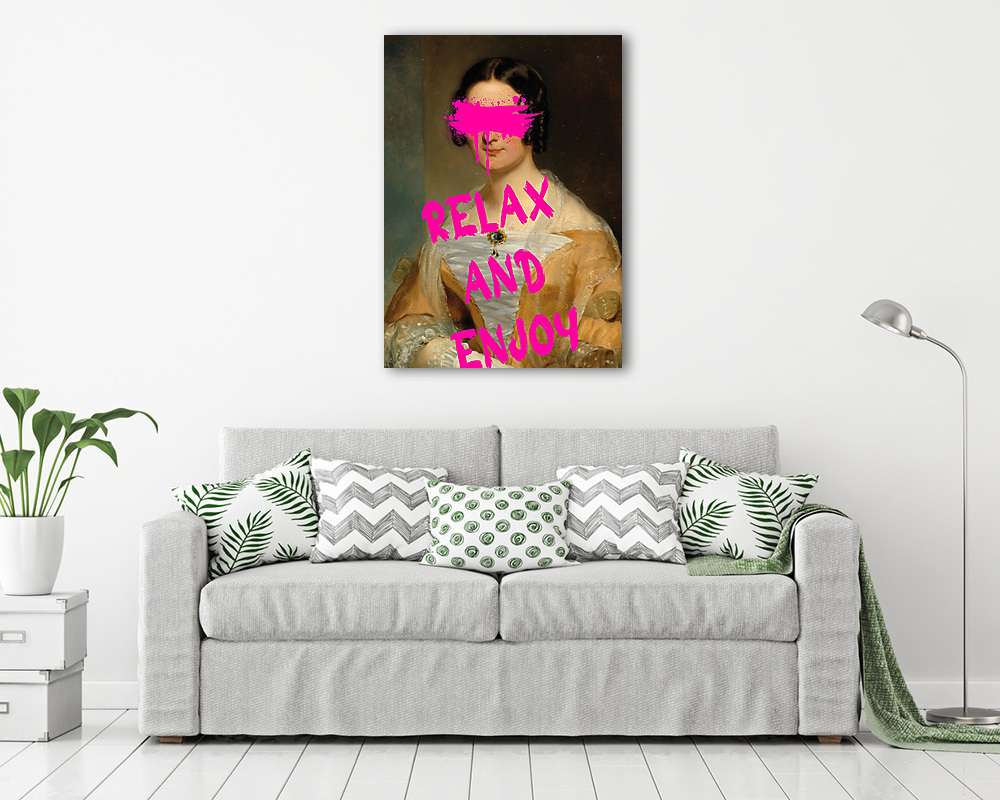 Relax and enjoy (Barokk & Graffiti) (vászonkép) - vászonkép, falikép otthonra és irodába