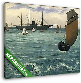 A Kearsarge hadihajó Boulogne-nál (1864) - vászonkép 3D látványterv