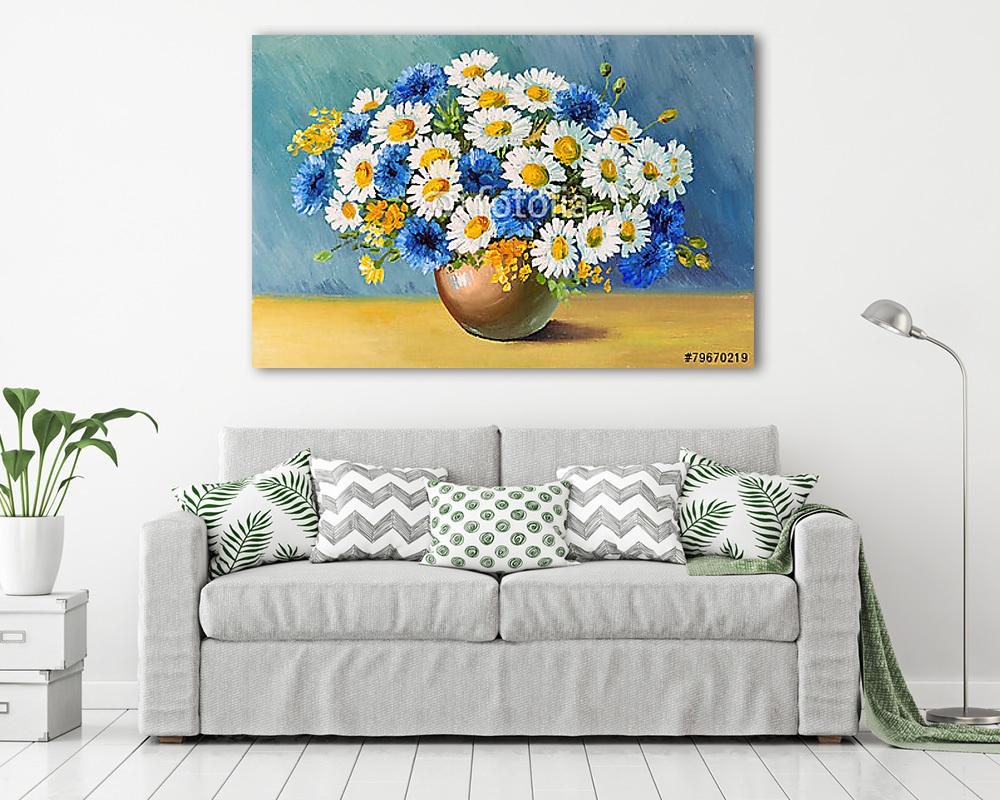 Virág csendélet (olajfestmény reprodukció) (vászonkép) - vászonkép, falikép otthonra és irodába