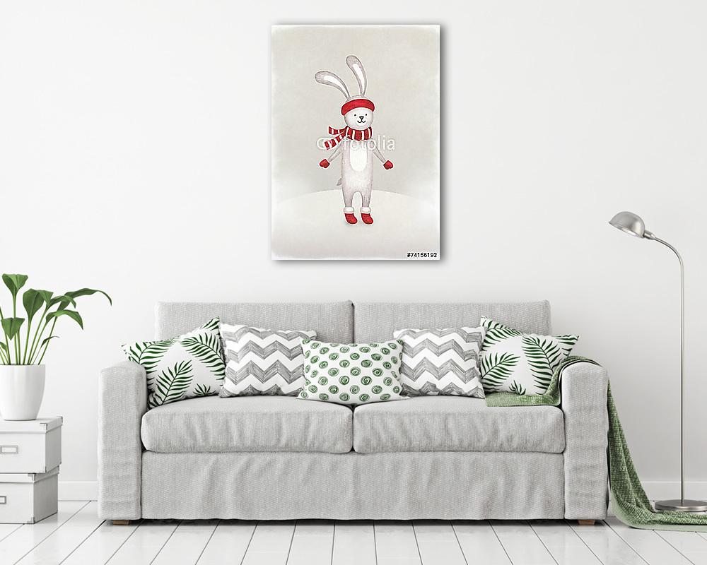 Nyuszikoma télen (vászonkép) - vászonkép, falikép otthonra és irodába