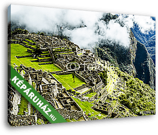 Machu Picchu, az ősi inka város Andoknál, Peru - vászonkép 3D látványterv