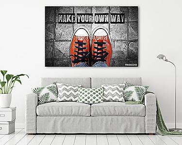 Inspirációs idézet: Járd a saját utad (vászonkép) - vászonkép, falikép otthonra és irodába