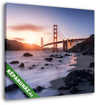 Golden Gate Bridge San Francisco-ban Kaliforniában - vászonkép 3D látványterv