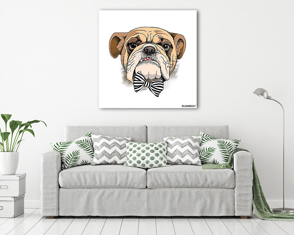 Buldog portré (fotótapéta) - vászonkép, falikép otthonra és irodába