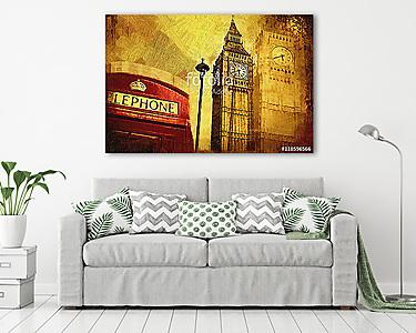 London oil art illustration (vászonkép) - vászonkép, falikép otthonra és irodába