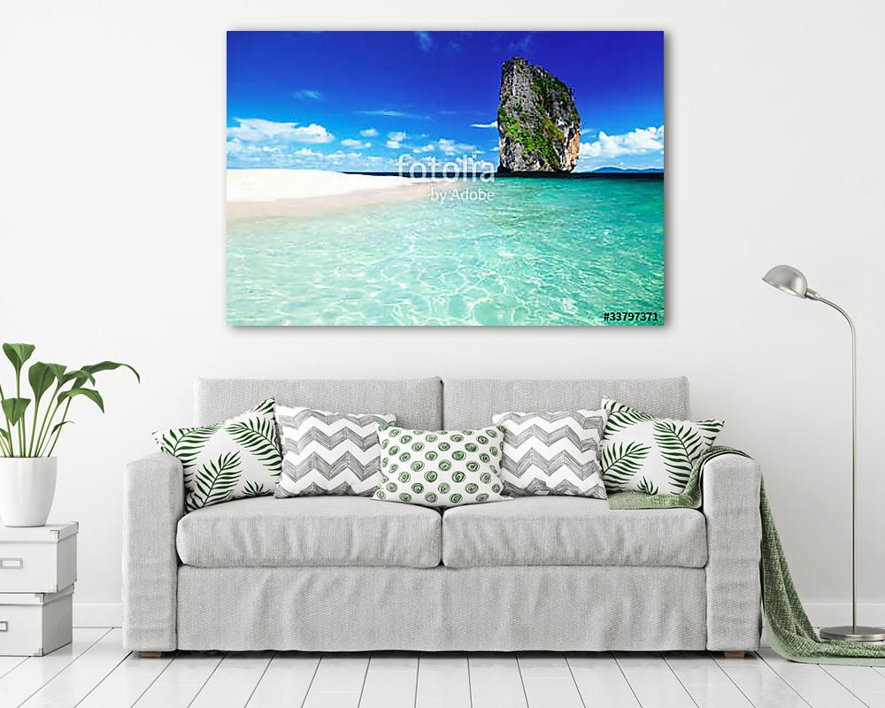 Poda island and tropical fishes (bögre) - vászonkép, falikép otthonra és irodába