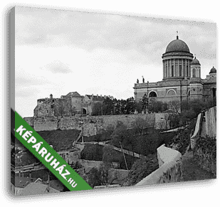 Esztergom a Várhegy látképe a Szent Tamás-hegyről (1932) - vászonkép 3D látványterv