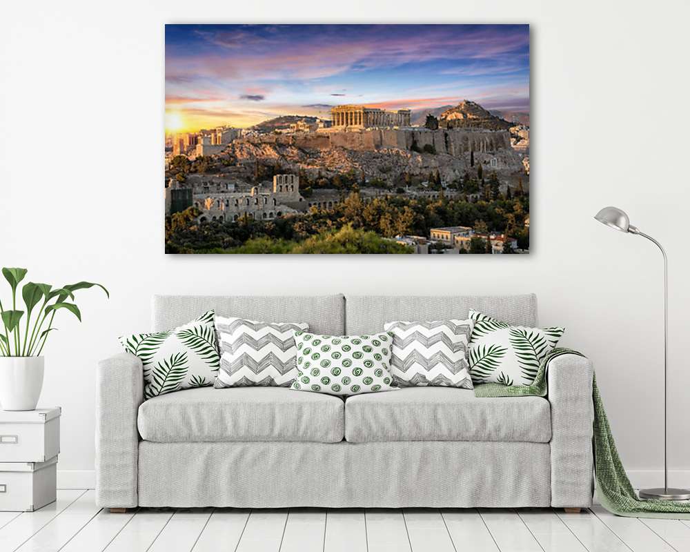 Akropolisz látképe, Athén (vászonkép) - vászonkép, falikép otthonra és irodába